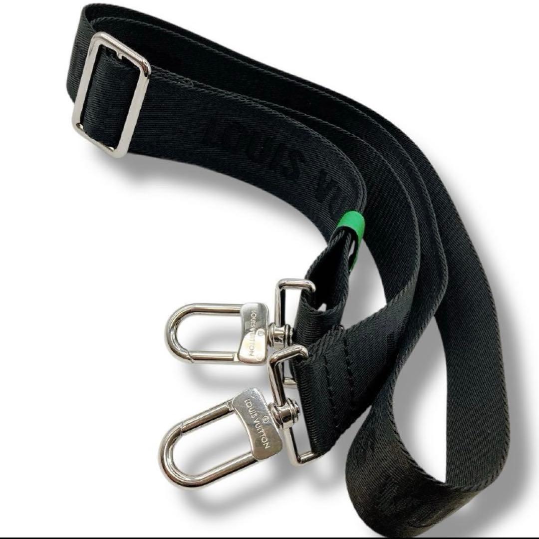極美品✨LOUIS VUITTON ショルダーストラップ　ブラック　グリーン