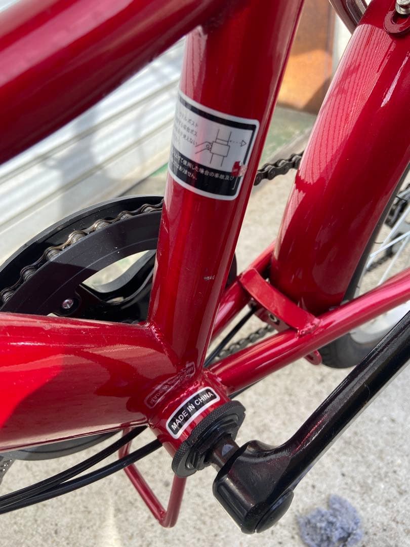 11RT1 折りたたみ自転車 レッド 20インチ 6段変速