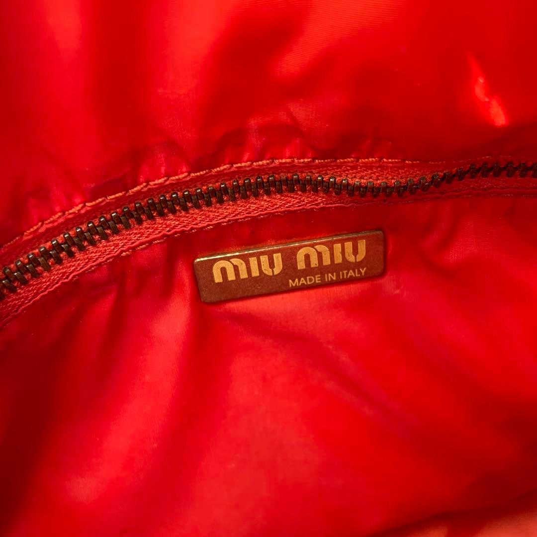 ✨極美品✨　MIUMIU ハンドバッグ　レザー　アーカイブ　オレンジ　y2k