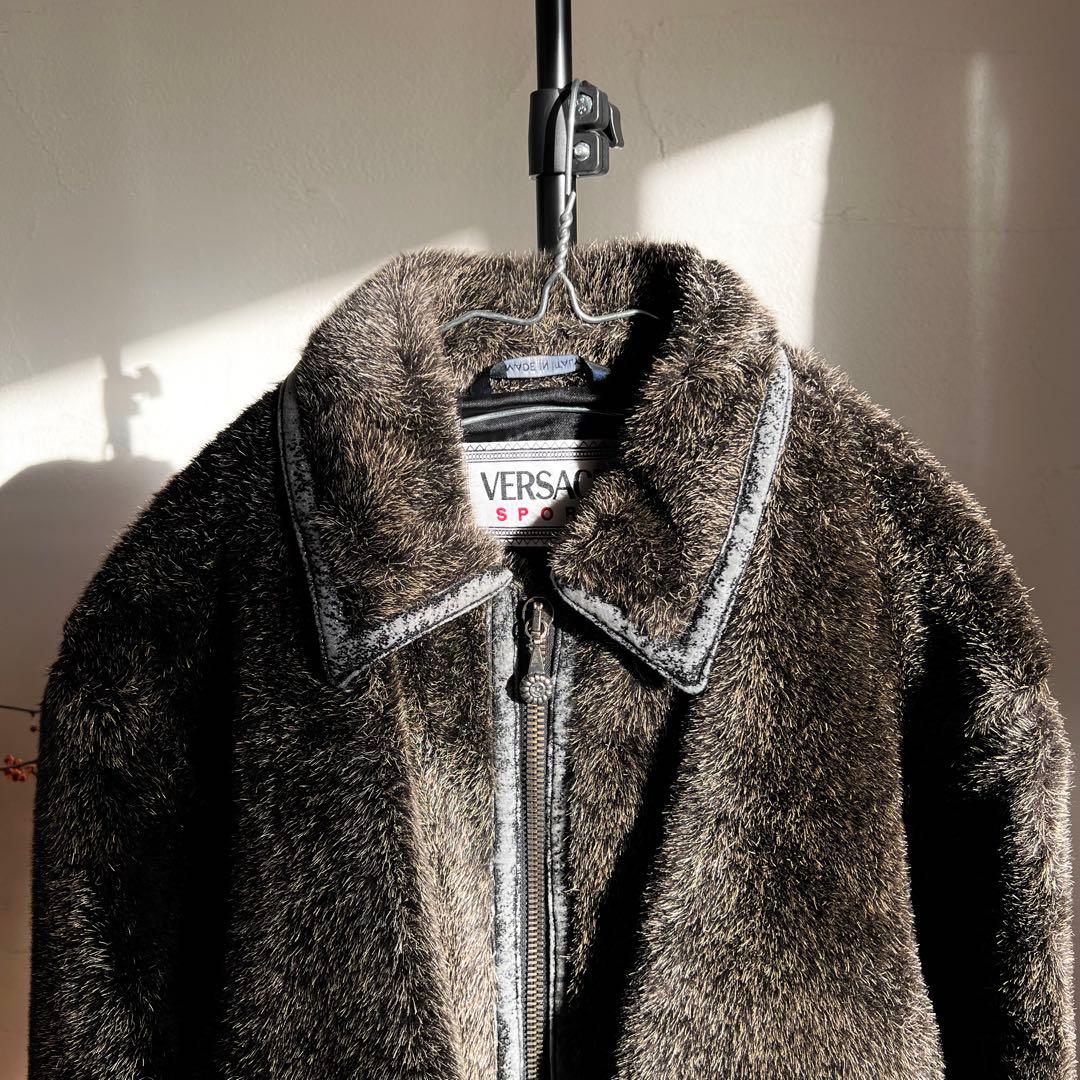 90s Gianni Versace ファー ジャケット ブルゾン ヴィンテージ