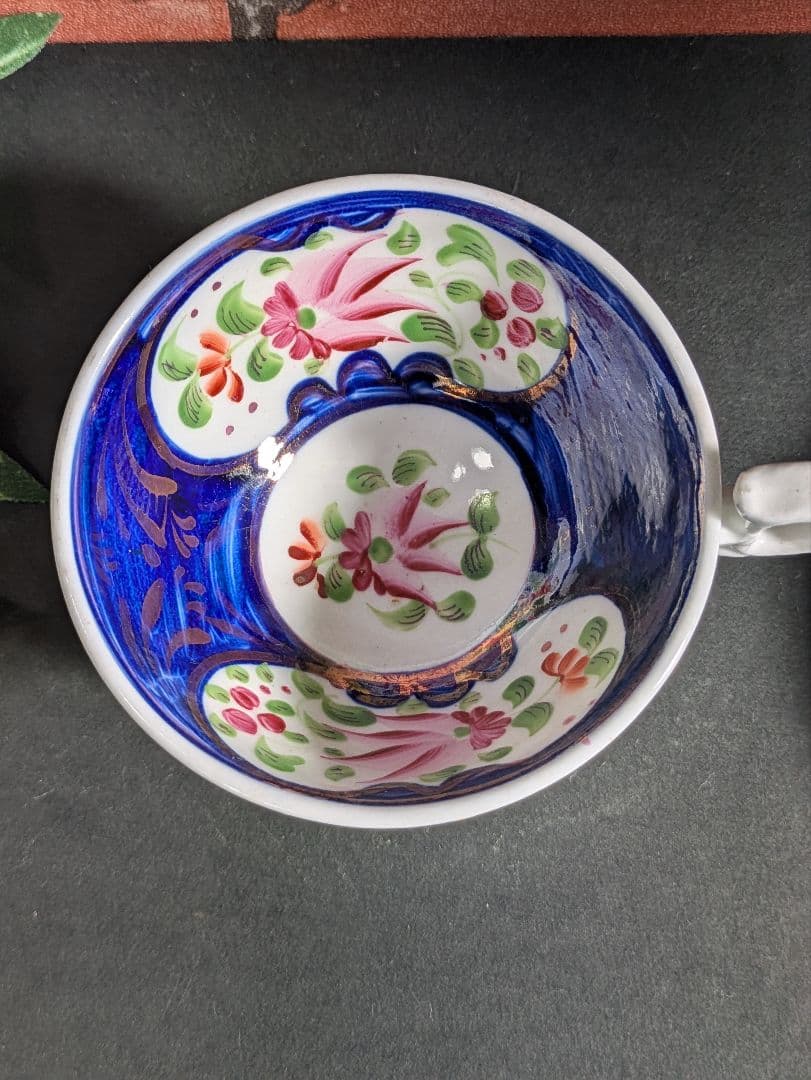 イギリス アンティーク ハンドペイント カップ＆ソーサー