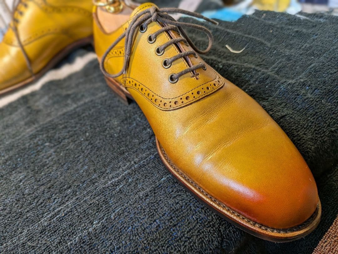 大塚製靴 M-5 サドルオックスフォード【AKATSUKI】カラー/ラバーソール