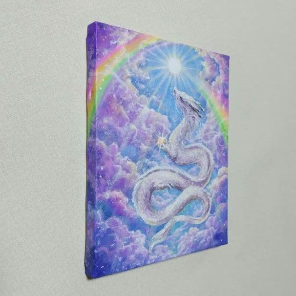 n*y様 【昇り龍】アクリル画 F3 風景画 開運絵画