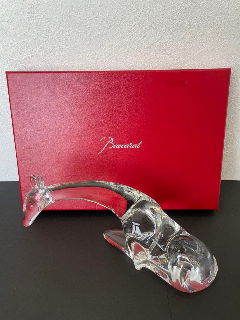 Baccarat クリスタルガラス キリンの置物 専用箱付き