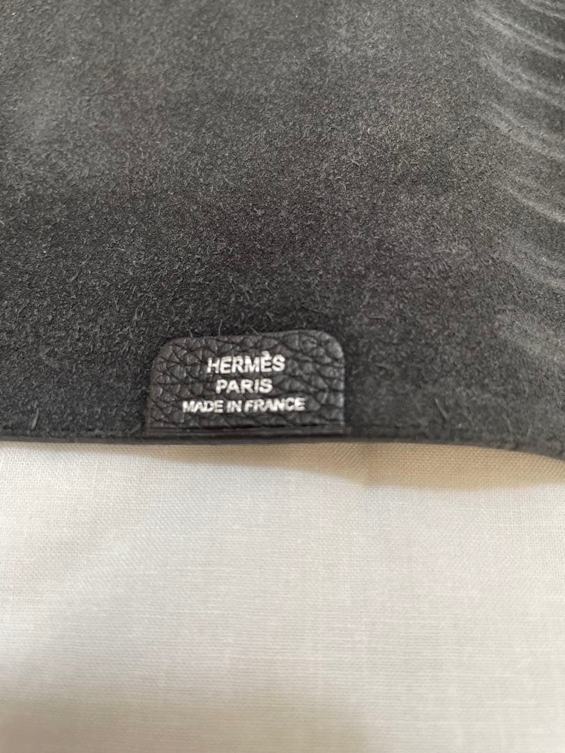 HERMÈS エルメス 黒 レザー リングバインダー　 メモ帳