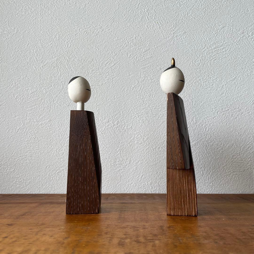 希少　古物　欅木製　立て雛　芸術　古道具　伝統文化　民藝