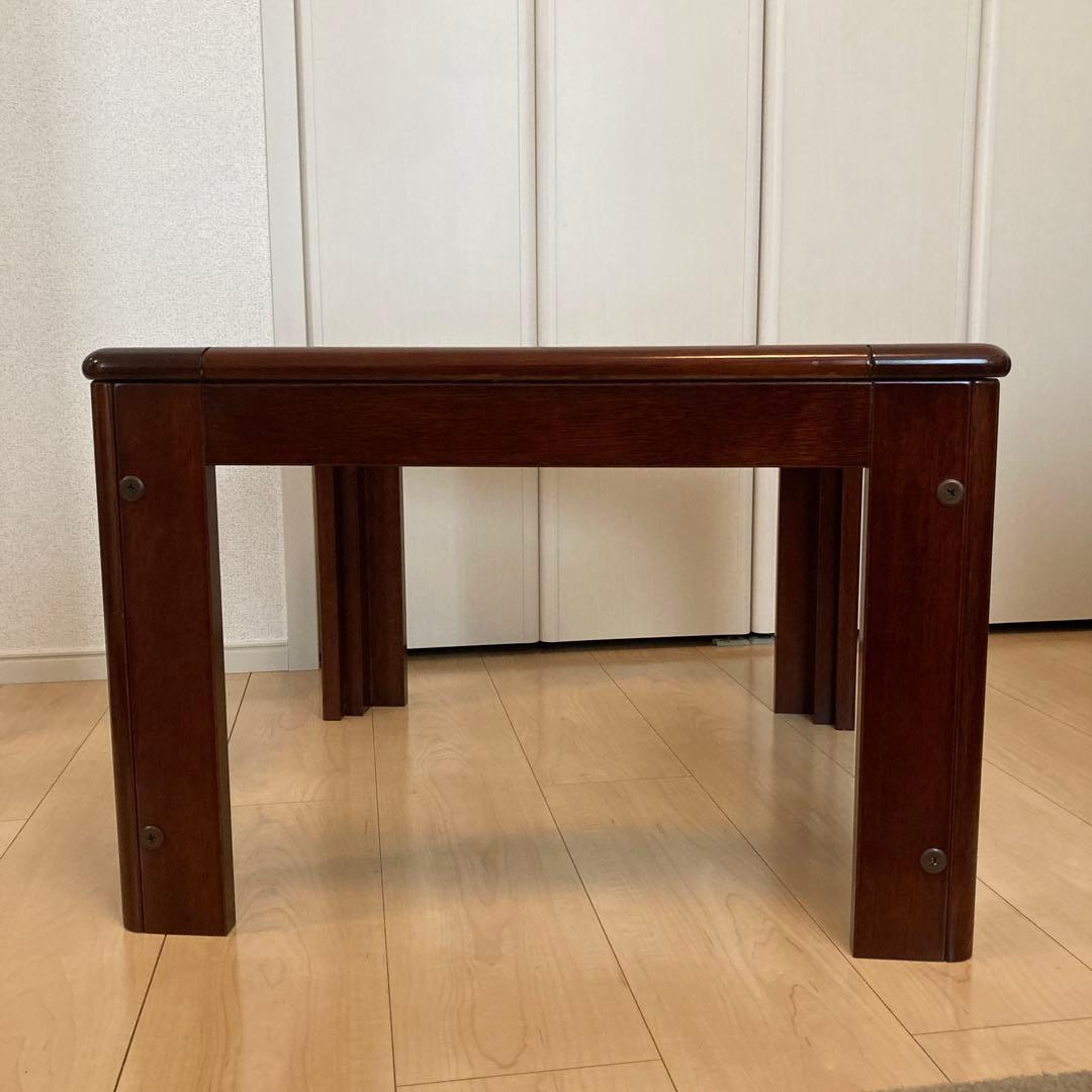 【レア】ビンテージ　カリモク　天板ガラス　サイドテーブル　karimoku