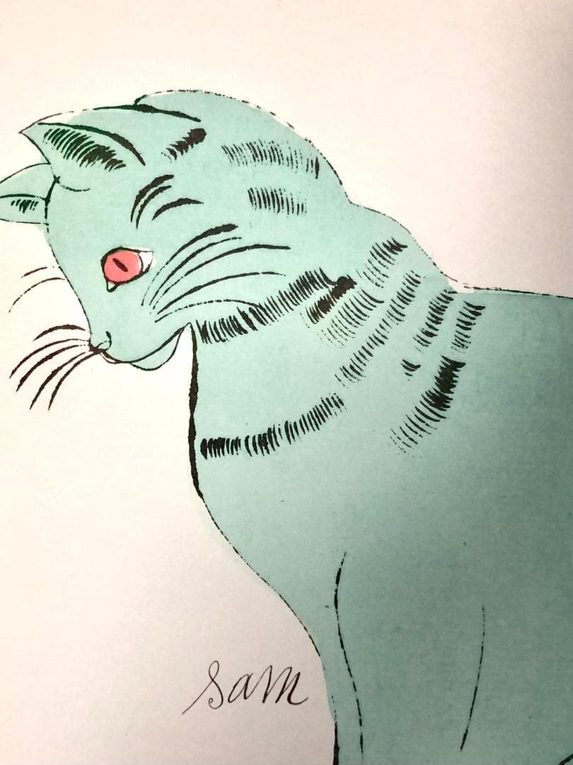【模写】【限定100部・証明書付】Andy Warhol「Sam（グリーン）」