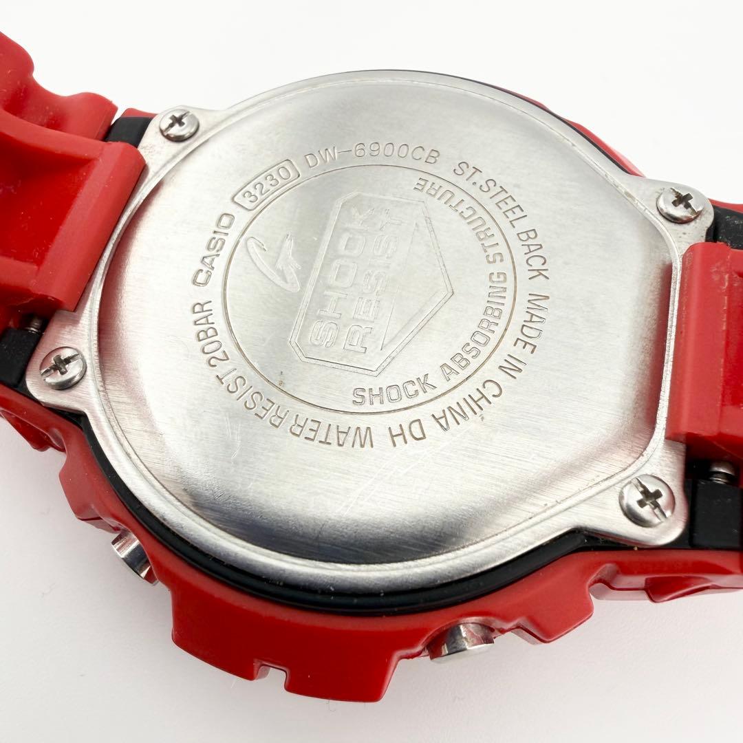 希少美品 カシオ ジーショック DW-6900CB レッド メンズ 腕時計