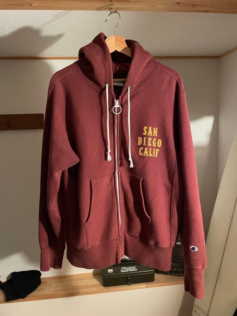 momo SD × Champion リバースウィーブ L バーガンディ