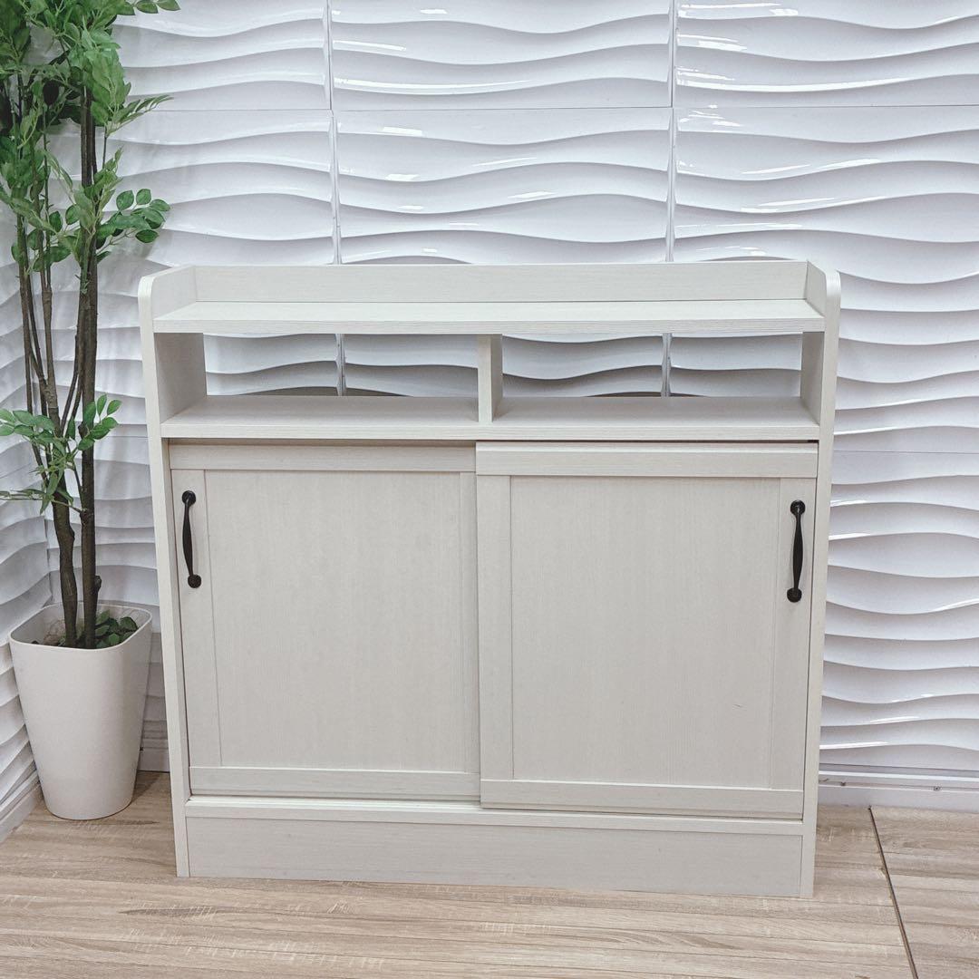 ◇大阪府 神戸市 配達料無料！◇薄型キャビネット◇引き戸◇収納◇カウンター下収納