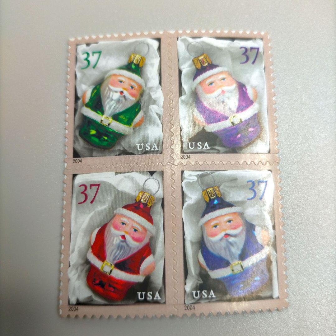 売約2073 外国切手 アメリカ クリスマス シリーズ セルフ糊切手21枚未使用
