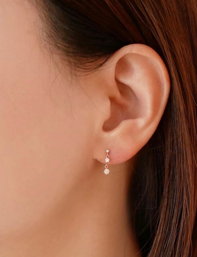 【最終値下げ】ヴァンドーム青山　ピアス　ダイアモンド　ピンクゴールド　【箱あり】