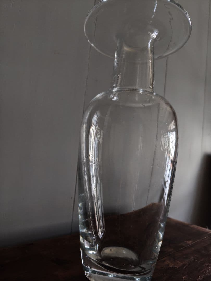 フランス　吹きガラス　花瓶