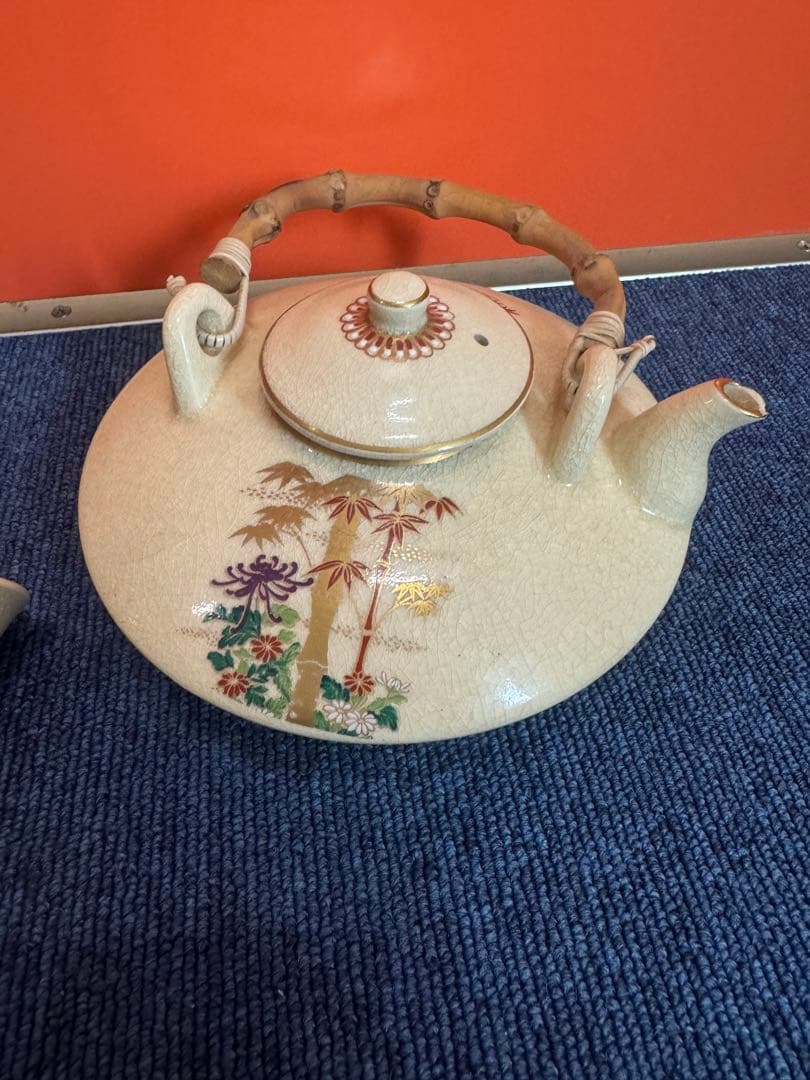 1977  薩摩焼　茶器セット　急須1客　湯呑3客