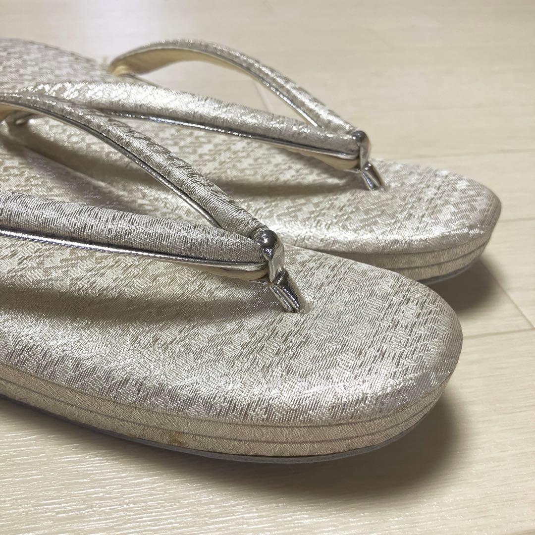 《未使用》草履バッグセット　シルバー