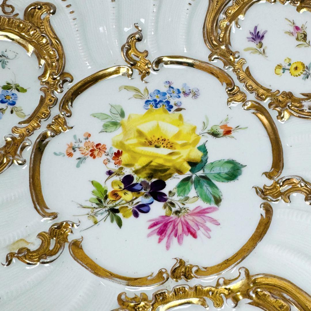 ★マイセン★1級品/プレート/花柄/ゴールド/バラ/プレート/アンティーク