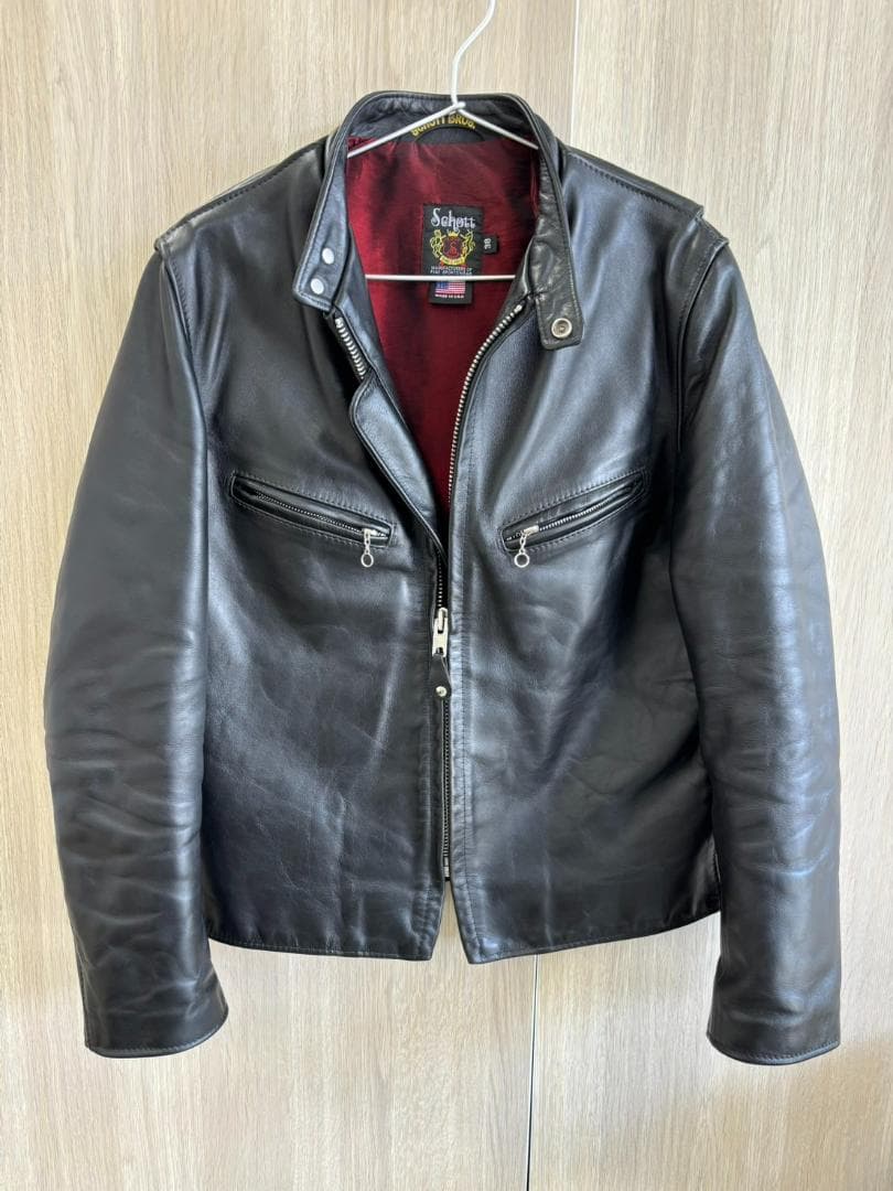 美品 Schott 641XX シングルライダースジャケット 38 ブラック