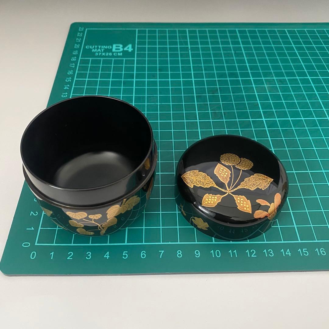 ◆茶平一斎 棗 春の草花 輪島塗 塗師 中棗 茶道具