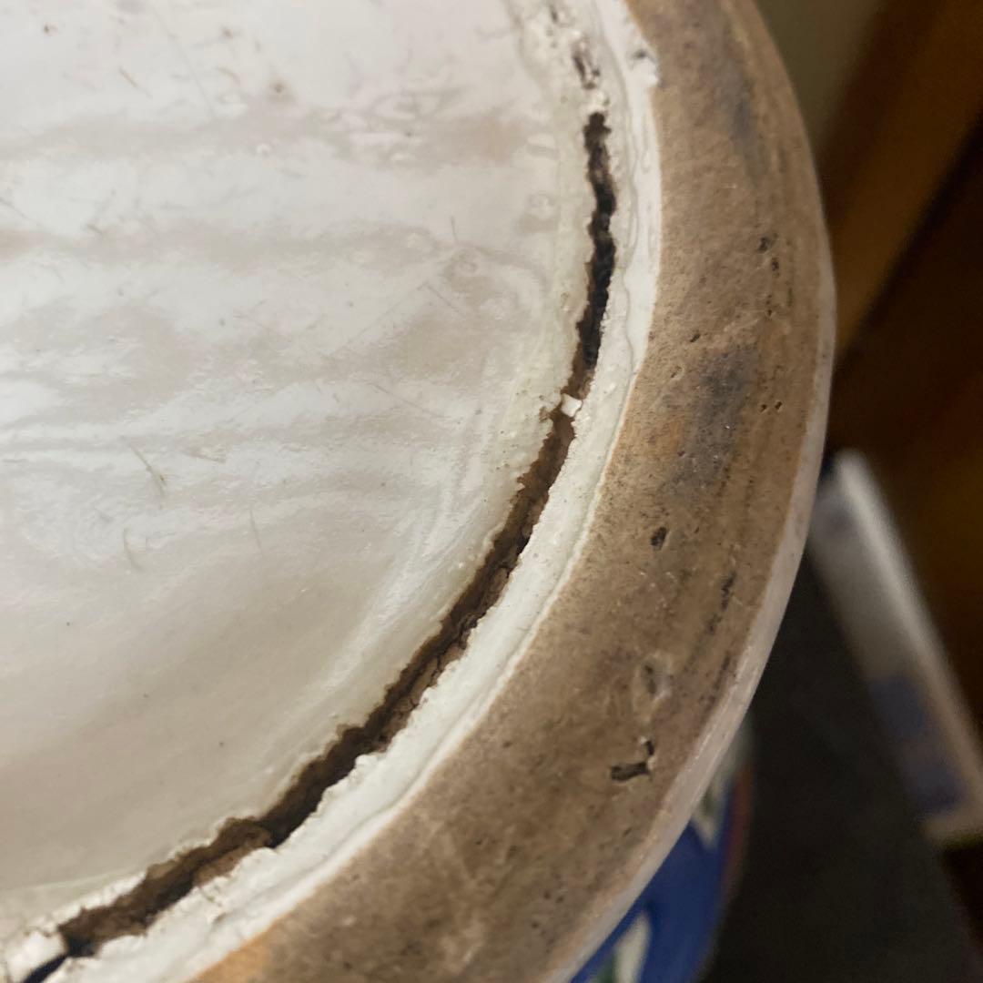 中国赤絵四耳壺30cm17cm