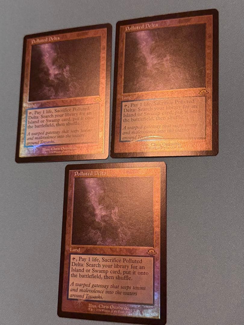 汚染された三角州　旧枠　英語foil 3枚