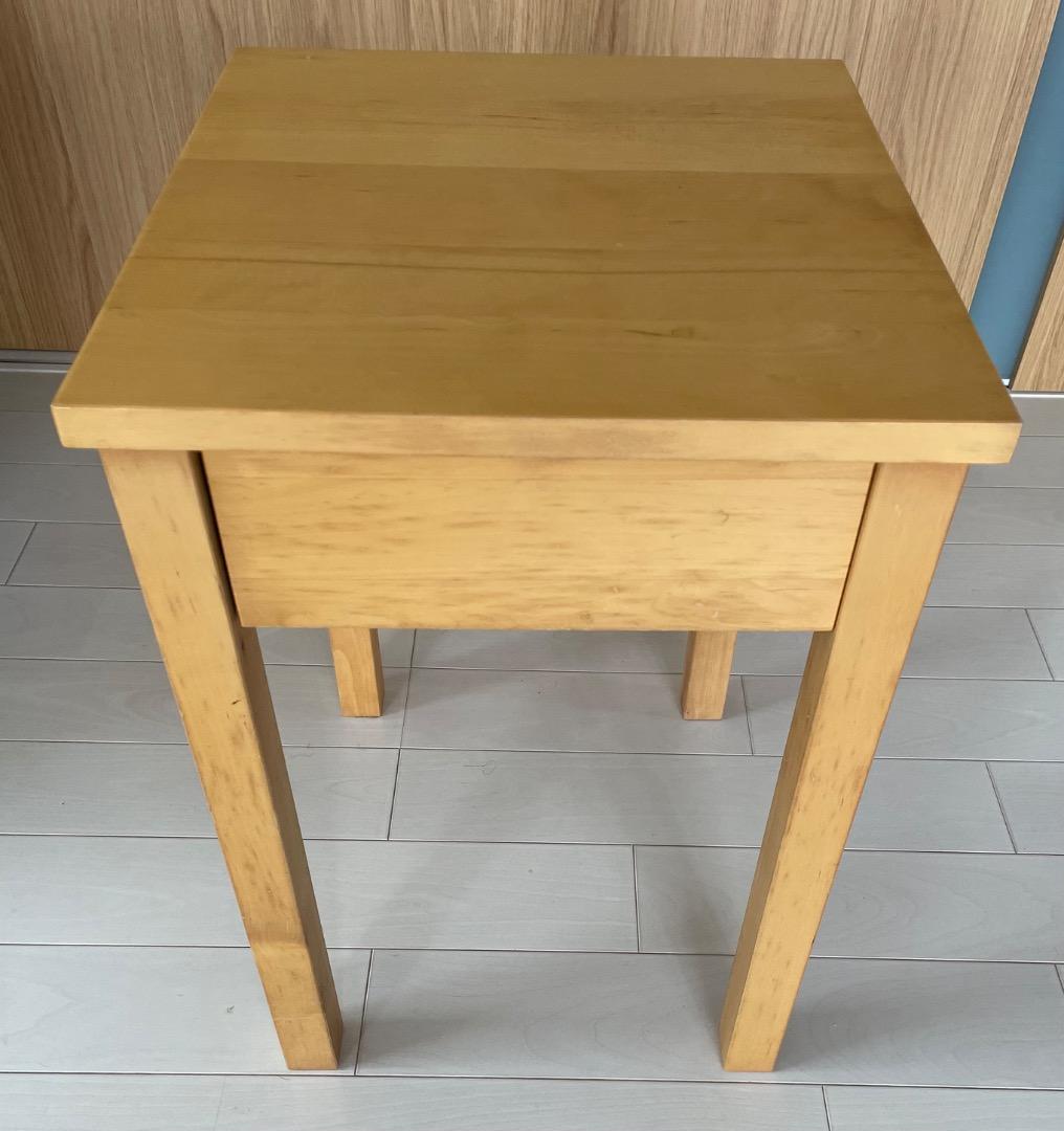 無印良品　サイドテーブル　パーチ材
