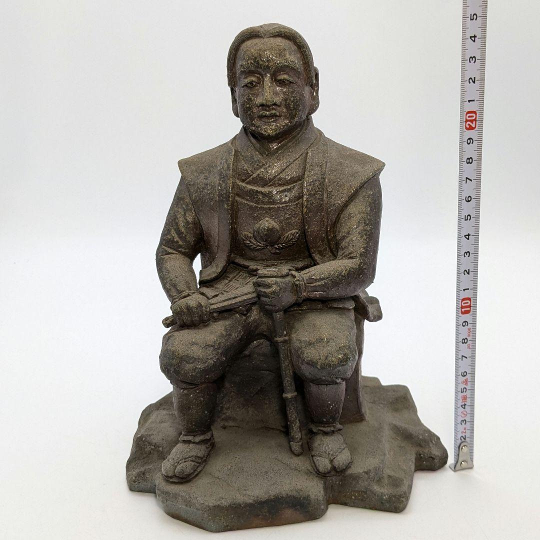 岡本碧山 備前焼 桃太郎像 陶像 細工物 置物 縁起物 陶器人形 インテリア