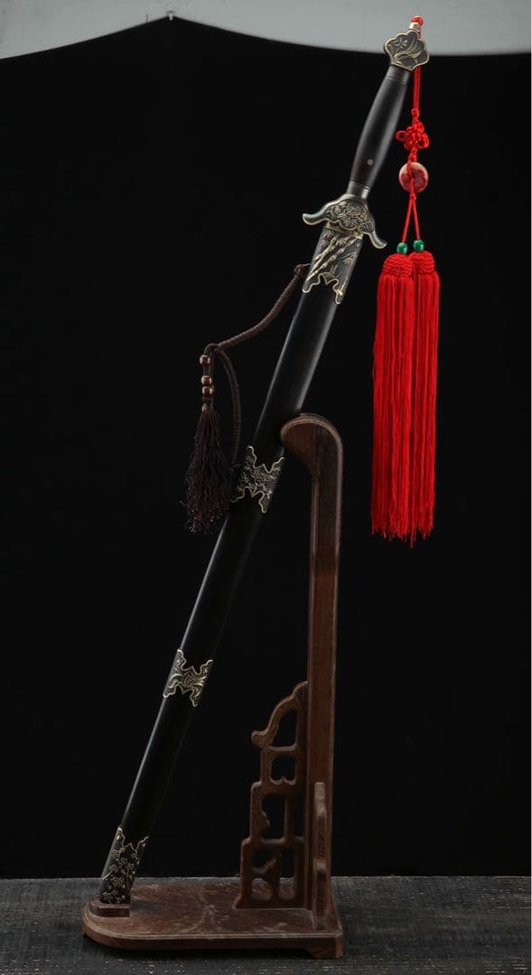 メイランシク 漢剣 美術刀 西洋剣 古兵器 鑑賞用 武具 黒檀 舞踊刀