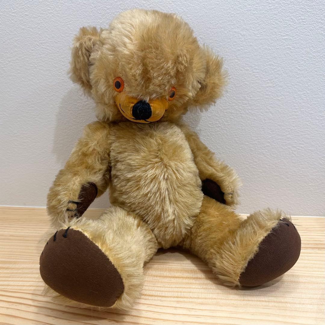 ヴィンテージ チーキー メリーソート ゴールド モヘア アンティーク テディベア
