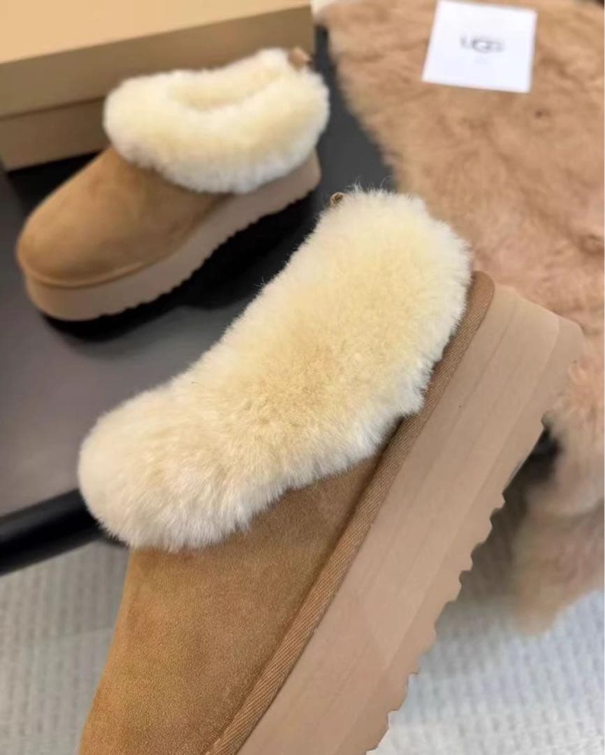 UGG ブラウン ムートンブーツ厚底24CM