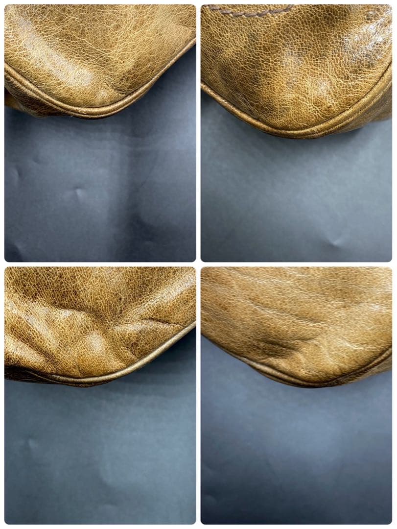 ドルチェ＆ガッバーナ 内側レオパード柄 ハンドバッグ ブラウン レザー