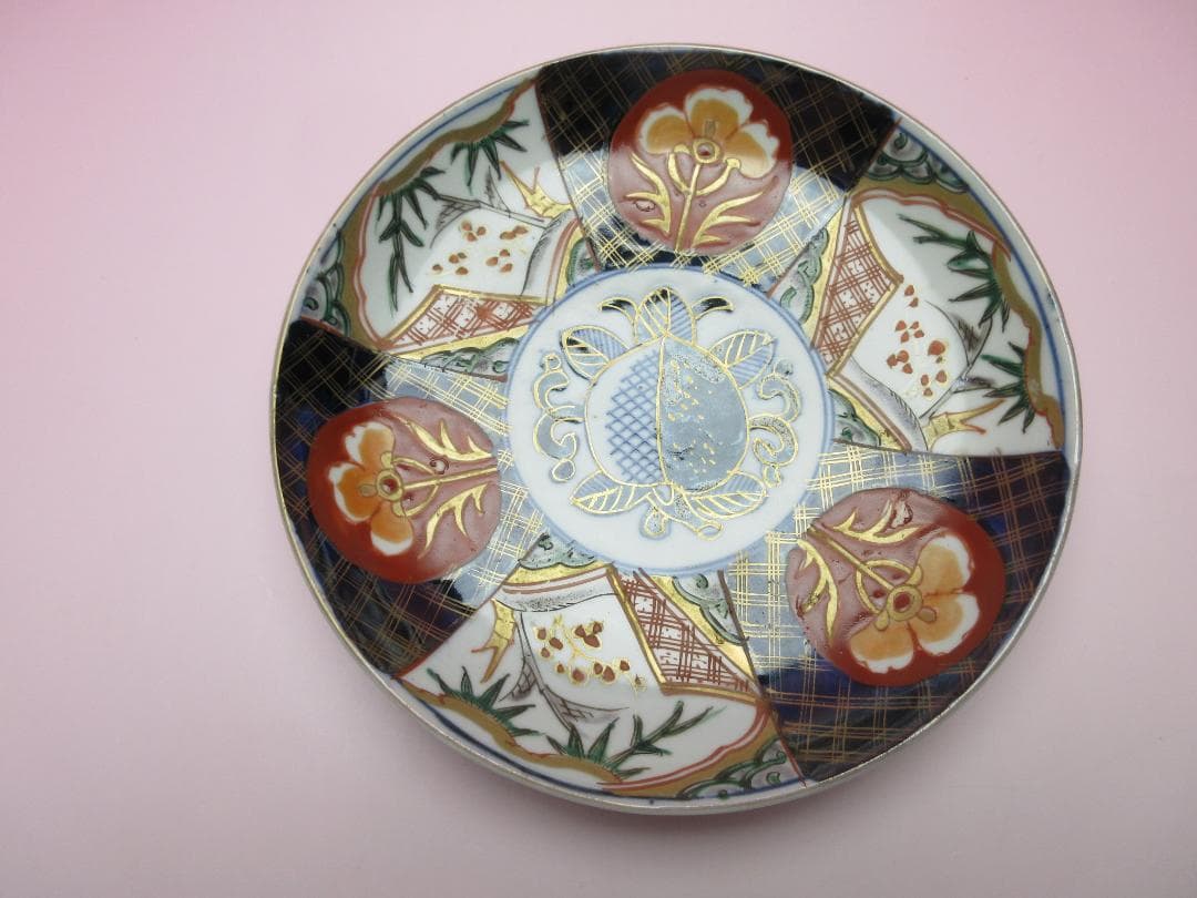 アンティーク古伊万里 中皿 桃紋 5枚 MOR 70627