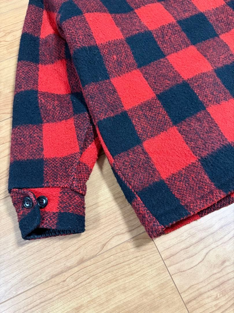 70's Melton バッファローチェック　ウールジャケット