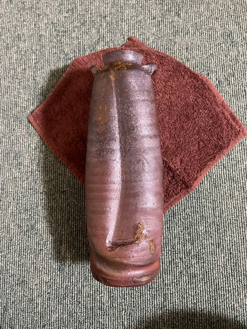 備前焼　耳付き花瓶(1)