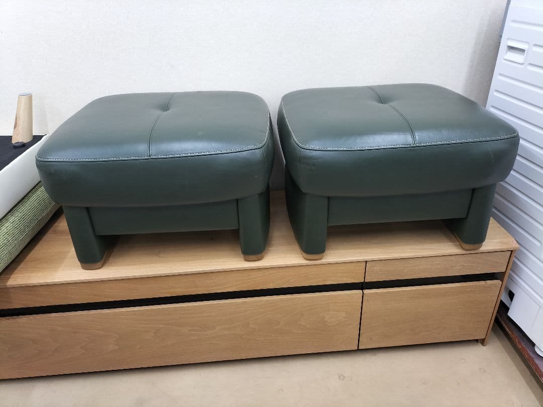 グリーンオットマン 2個セット KARIMOKU