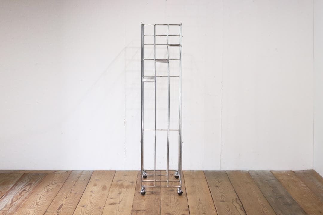 ヴィンテージ ワイヤーラック キャスターワゴン ネットシェルフ ポスター 収納