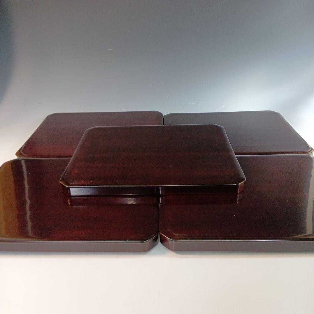 値下げ京都漆器　横長膳5枚　共箱