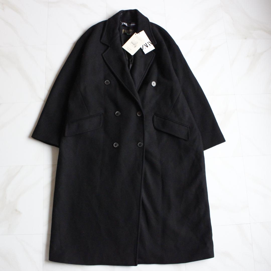 【新品タグ付き】ZARA MANTECO チェスターコート LLサイズ ブラック