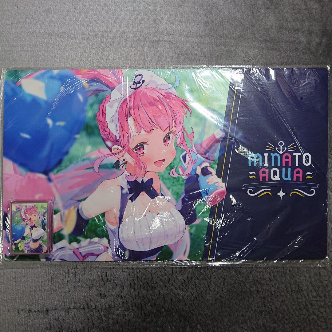 α2 ホロライブ 夏メイド服&水鉄砲 湊あくあ スリーブ&プレイマット