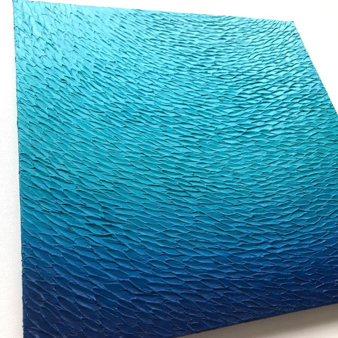 テクスチャーアート・海＊スクエアキャンバスアクリル画抽象画オーシャン青絵画原画
