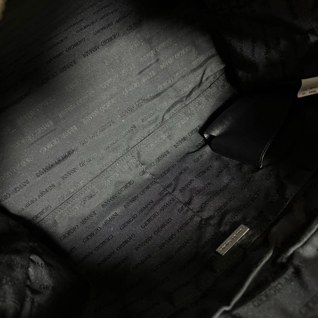 高級感 ジョルジオアルマーニ ビジネスバッグ 黒 A4 PC収納可 南京錠