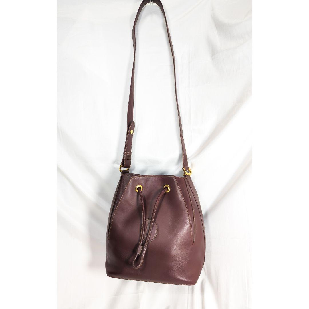 【美品】 カルティエ 巾着バッグ マストライン ワンショルダー カード 保存袋付