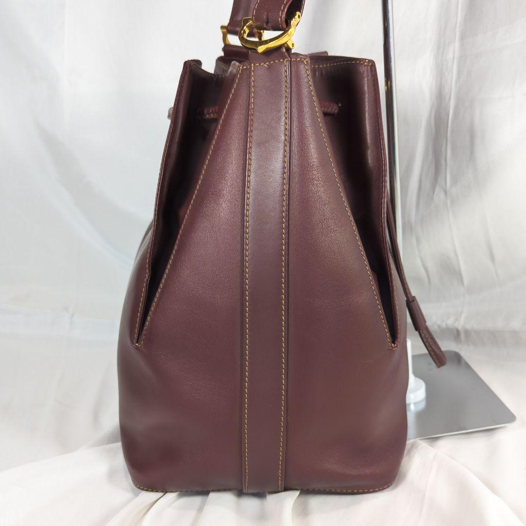 【美品】 カルティエ 巾着バッグ マストライン ワンショルダー カード 保存袋付