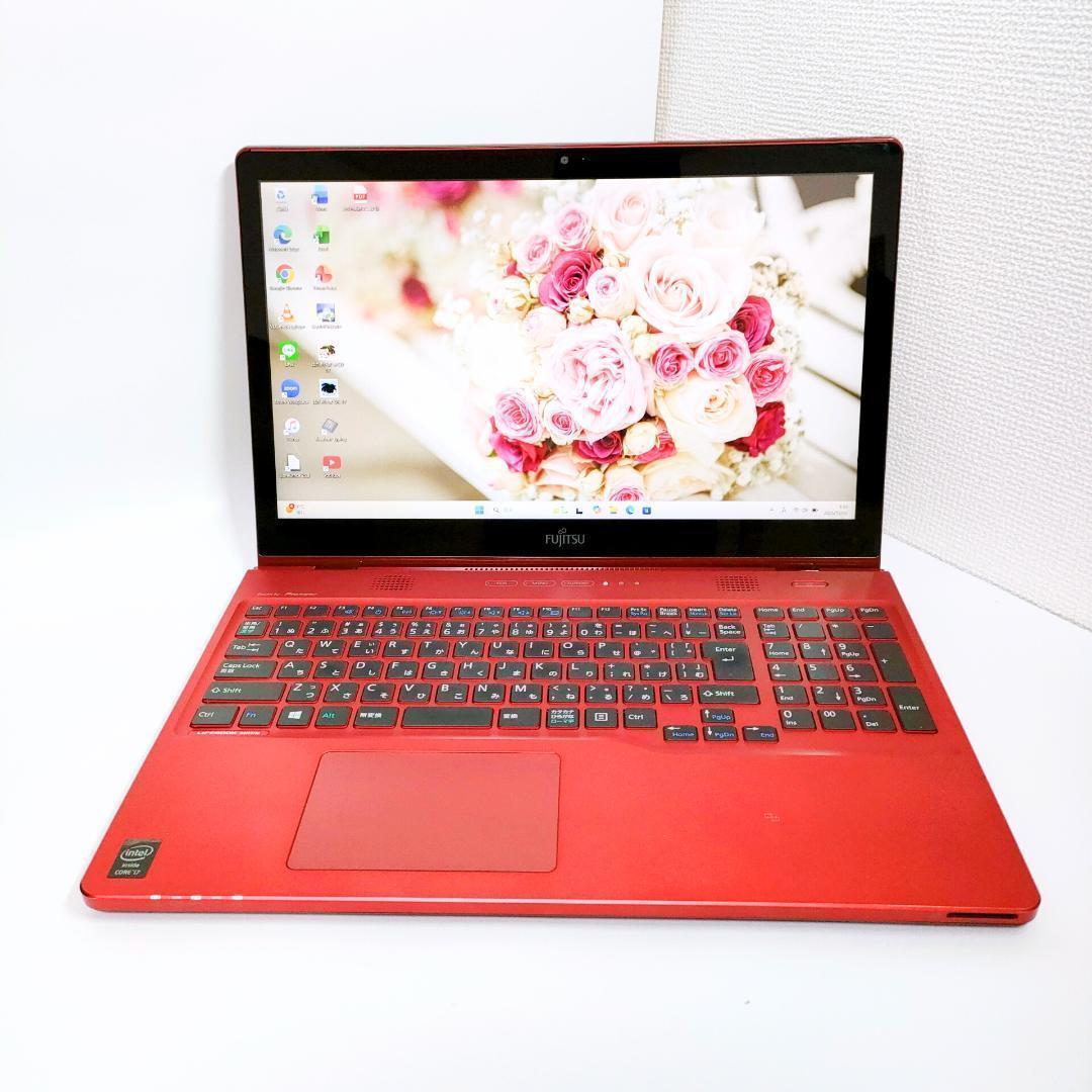 タッチパネル✨️Win11/Corei7/SSD/カメラ付き富士通ノートパソコン