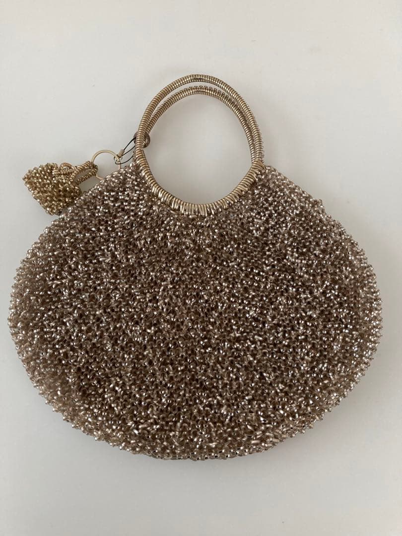 【美品】アンテプリマゴールド ビーズ ワイヤーバック★チャーム付き