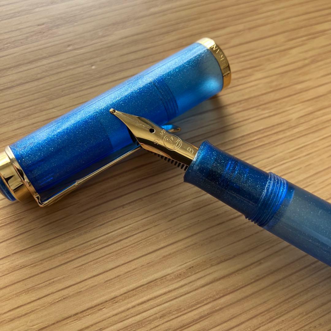 ペリカン 万年筆 クラシック M200 ゴールデンラピス Ｂ（太字）