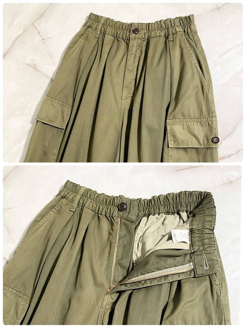 A16600 近年モデル 美品 ハーベスティ サーカスカーゴパンツ カーキ 2