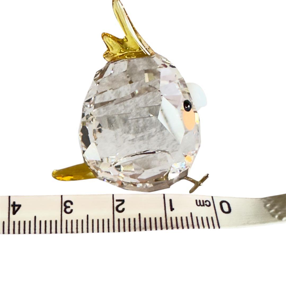 スワロフスキー クリスタル製　幸運の小鳥オブジェ