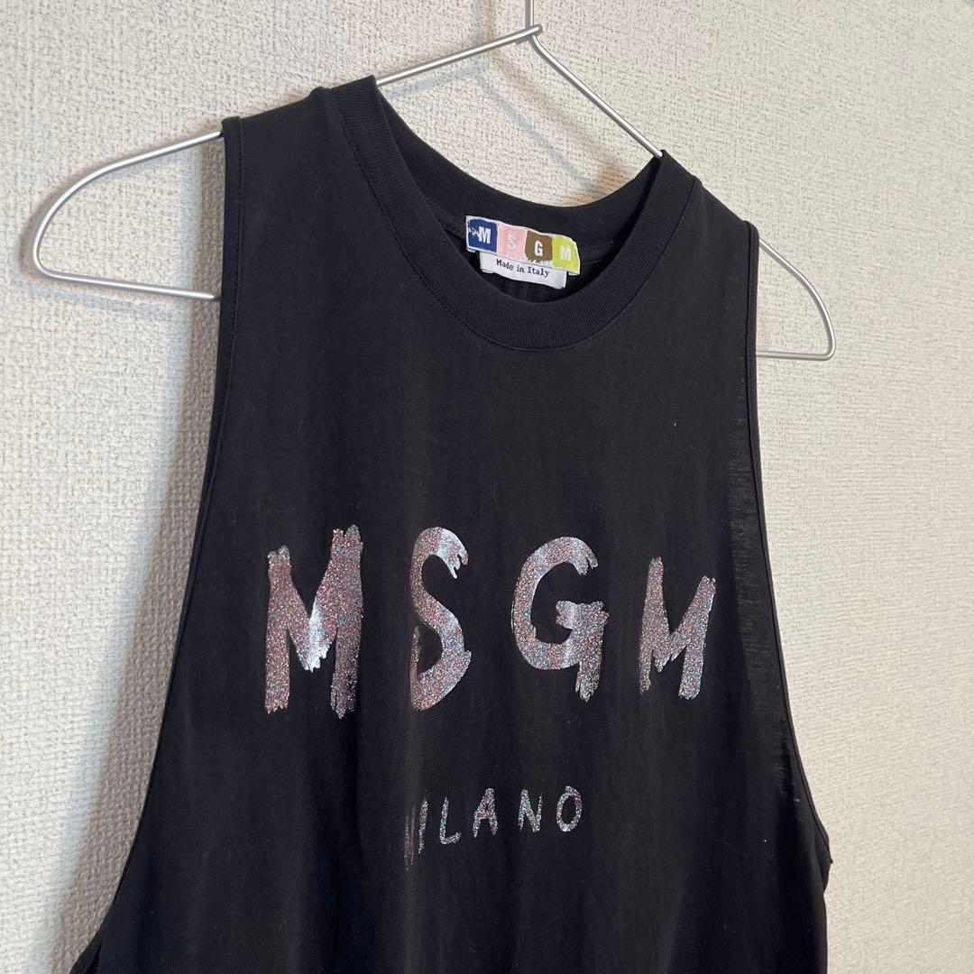 MSGM ブラック タンクトップ
