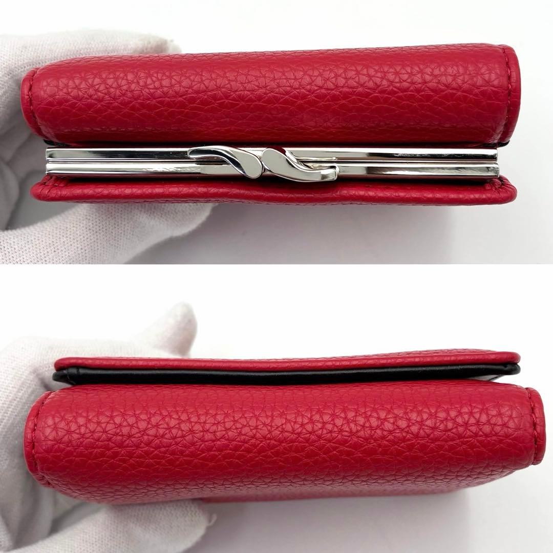 希少 新品 ヴィヴィアンウエストウッド 三つ折り財布 がま口 赤 メタルオーブ